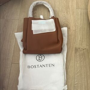 Bostanten Shoulder Bag Crossbody Bag, Brown Leather, NWT